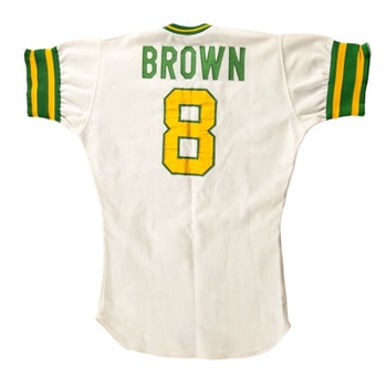 1972 Larry Brown Game Worn Oakland Athletics Home Jersey